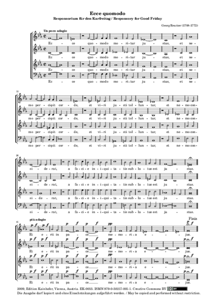 Georg Reutter: Ecce quomodo
