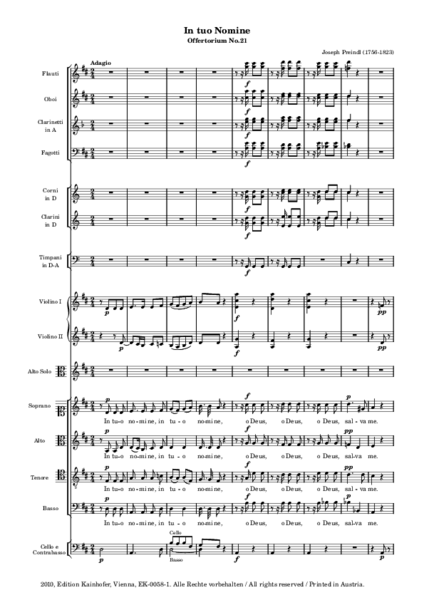 Joseph Preindl: In tuo Nomine, Offertorium No.21